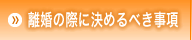 離婚の際に決めるべき事項